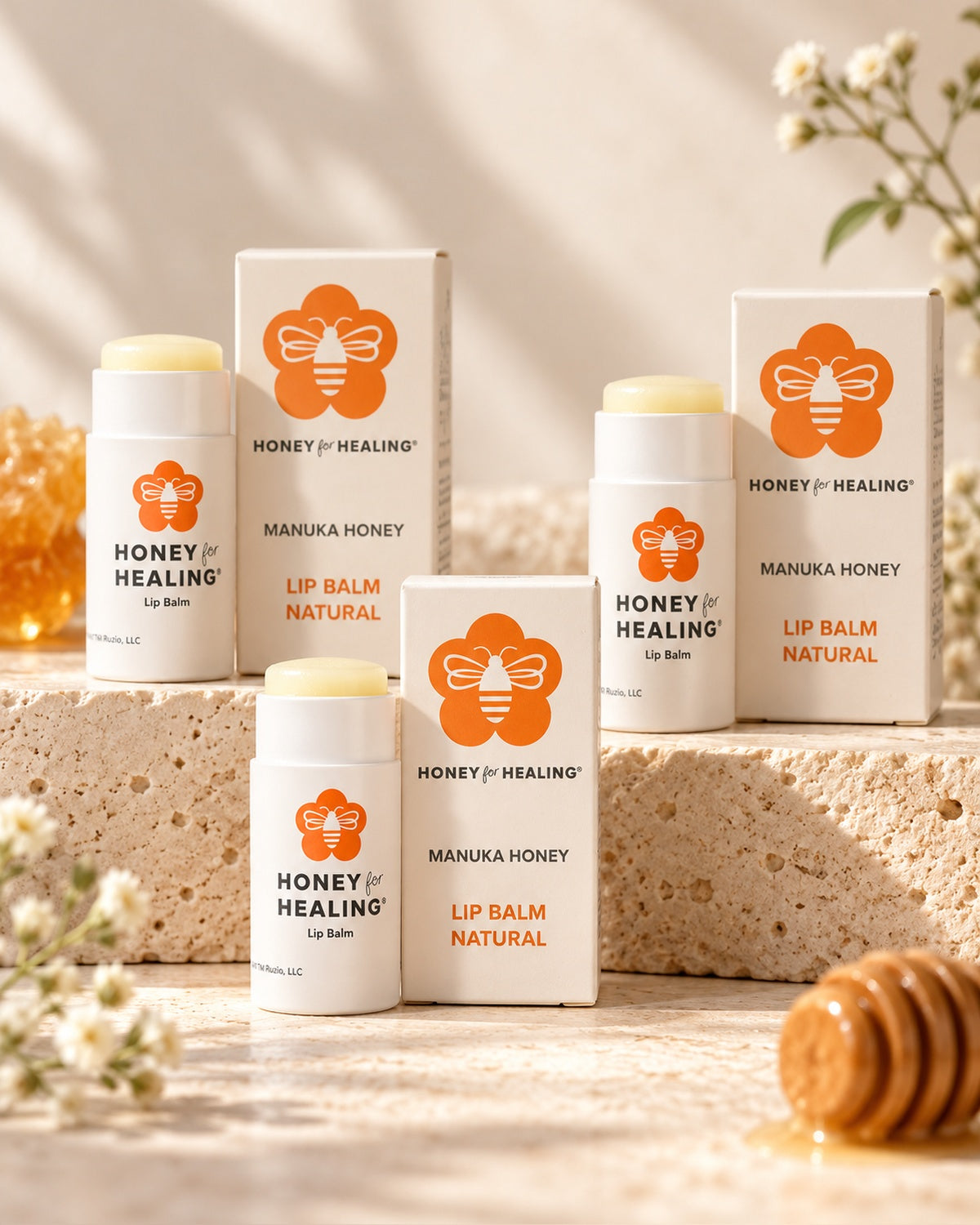 Honey for Healing Lip Balm 3-Pack bundle