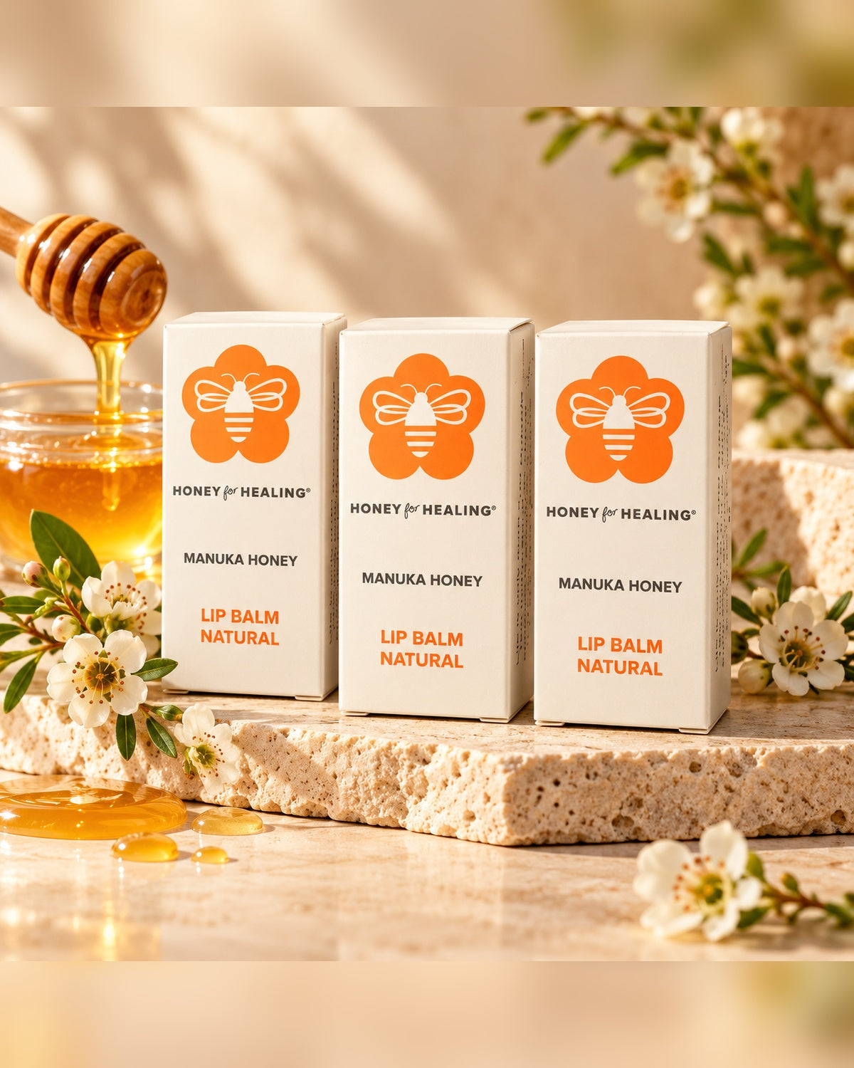 Honey for Healing Lip Balm 3-Pack product set