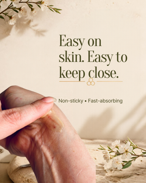 Honey for Healing Wound Cream non-sticky fast-absorbing texture