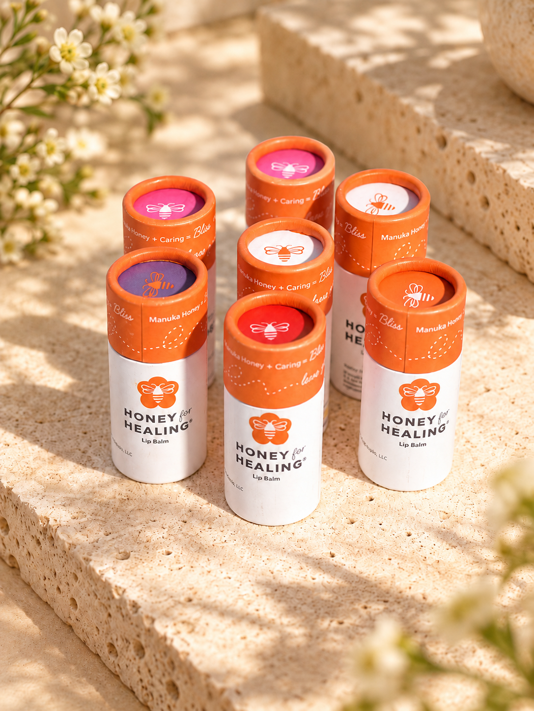 Honey for Healing Manuka Honey Lip Balm shade collection