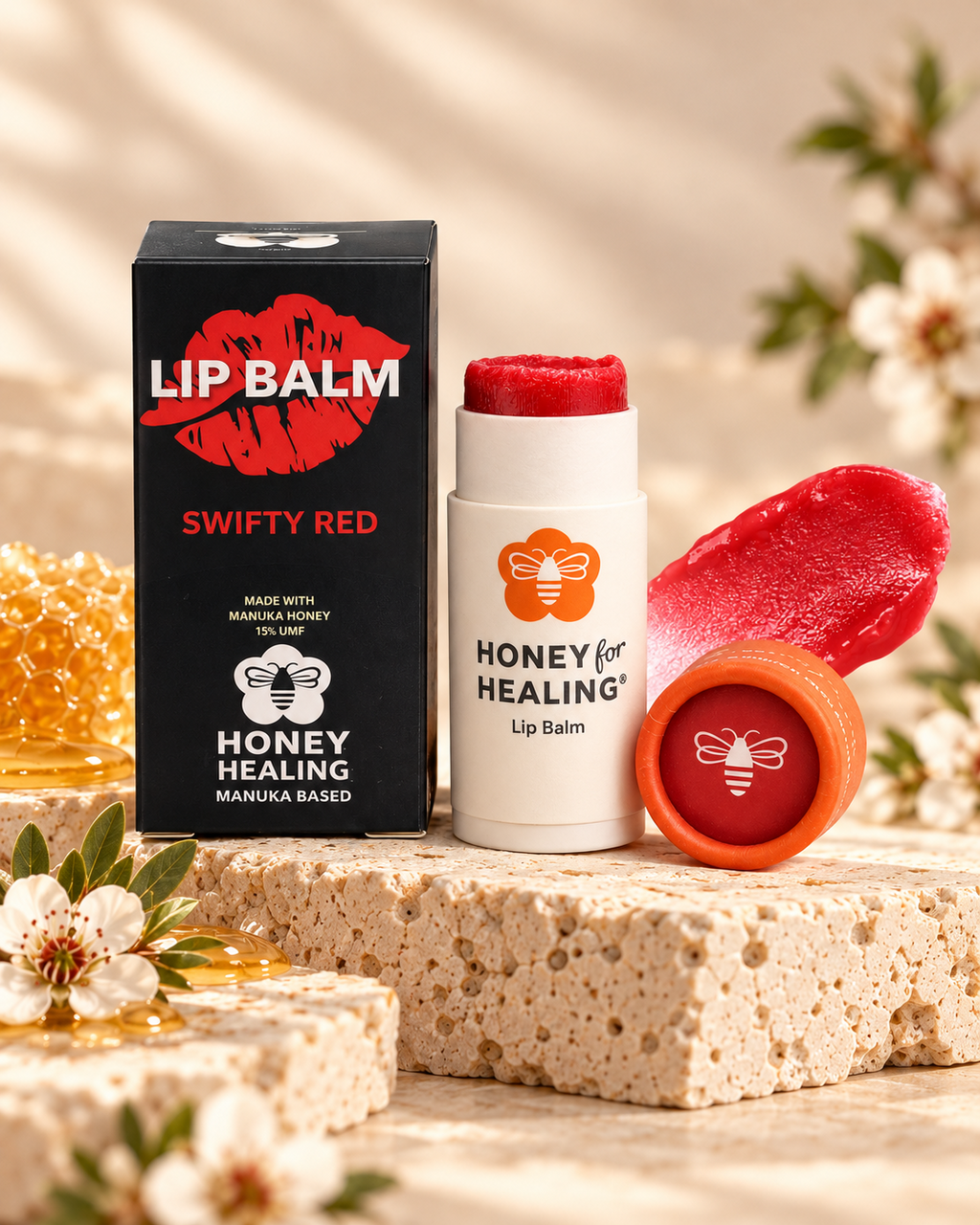 Honey for Healing Swifty Red Manuka Honey Lip Balm